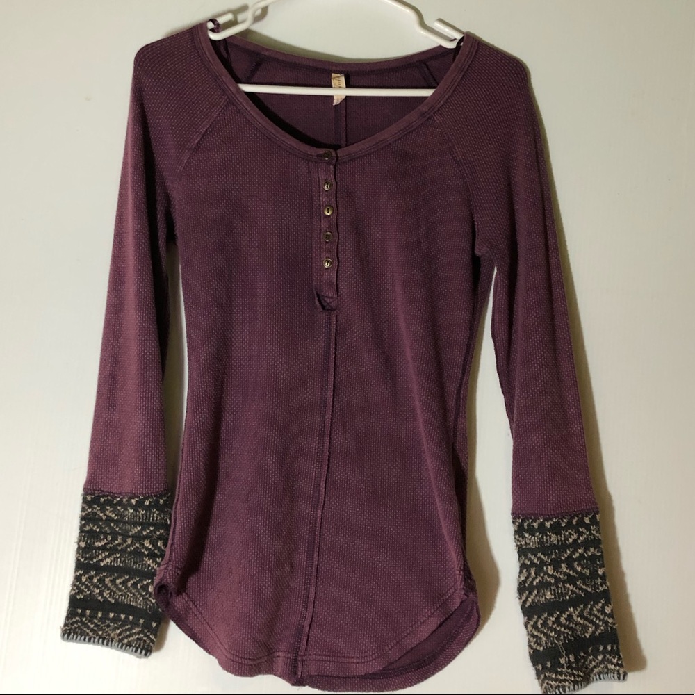 Beautiful free people purple shirt